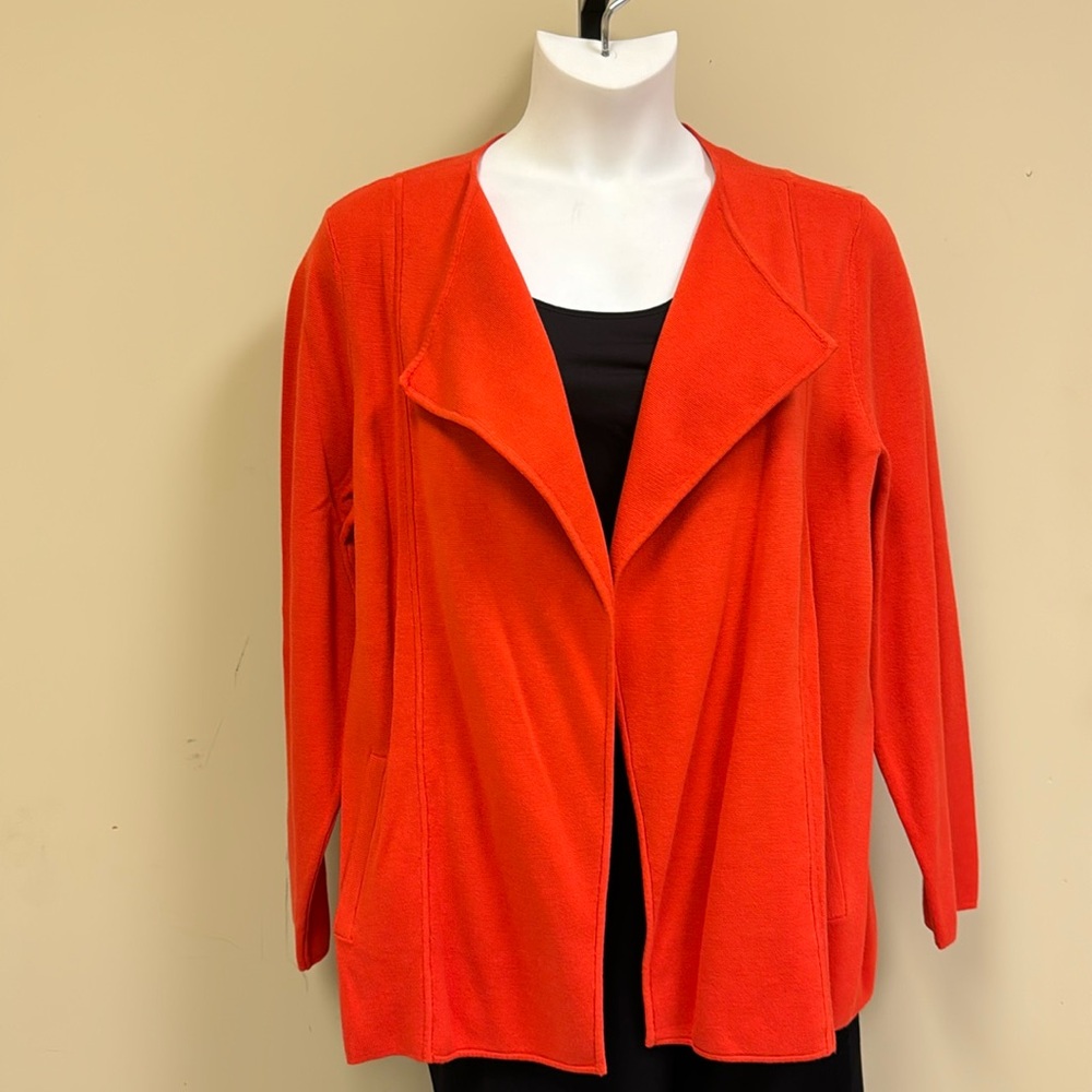 Talbots plus size orange sweater.